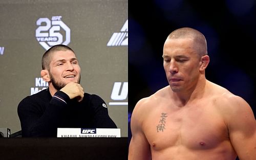 Khabib Nurmagomedov (left) & Geroges St-Pierre (right)