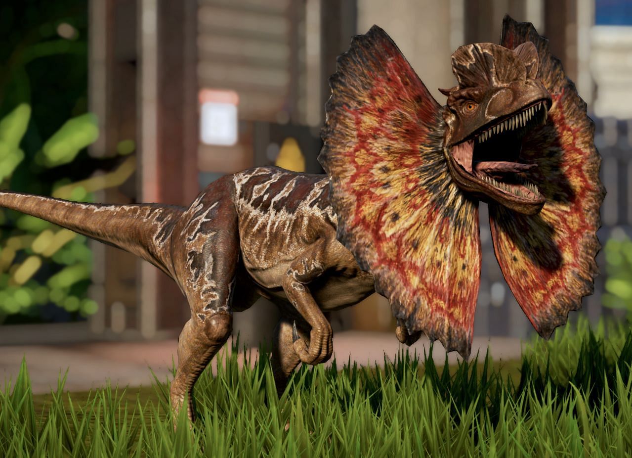 Dilophosaurus (Image via Jurassic World Evolution)