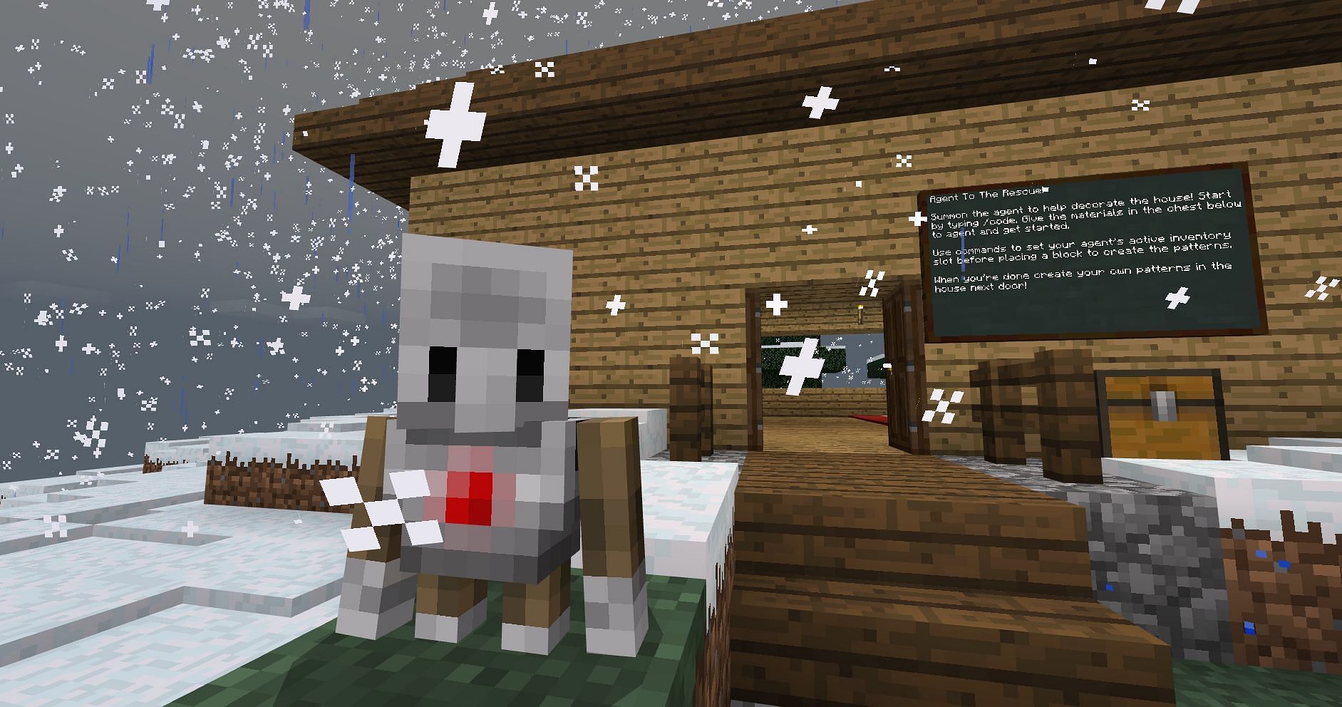 Agents have to be spawned with an egg given through a command. (Image via Minecraft)