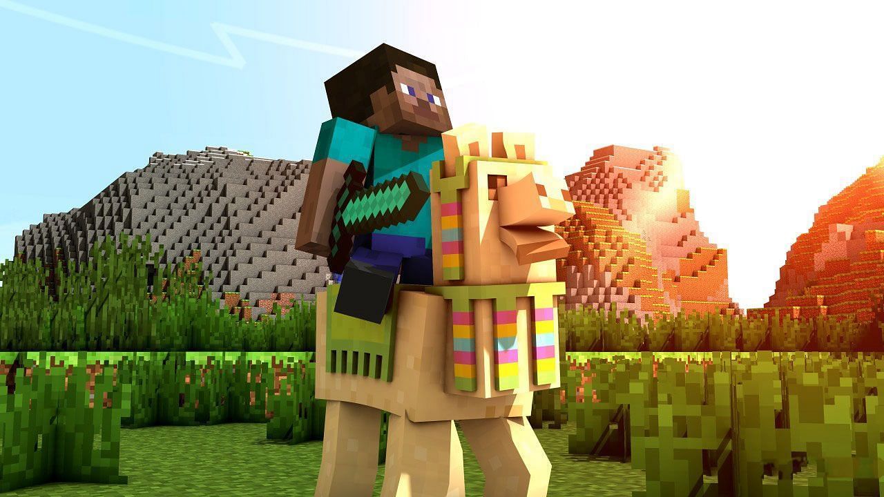 Llamas can now be lured (Image via WallapaperCvae/Minecraft)