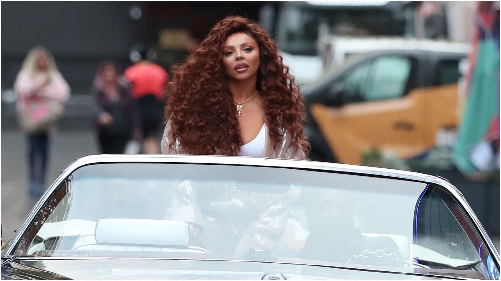 Jesy Nelson arrives at Global Radio Studios in Leicester Square to support &#039;Global&#039;s Make Some Noise Day&#039; (Image by Neil Mockford via Getty Images)