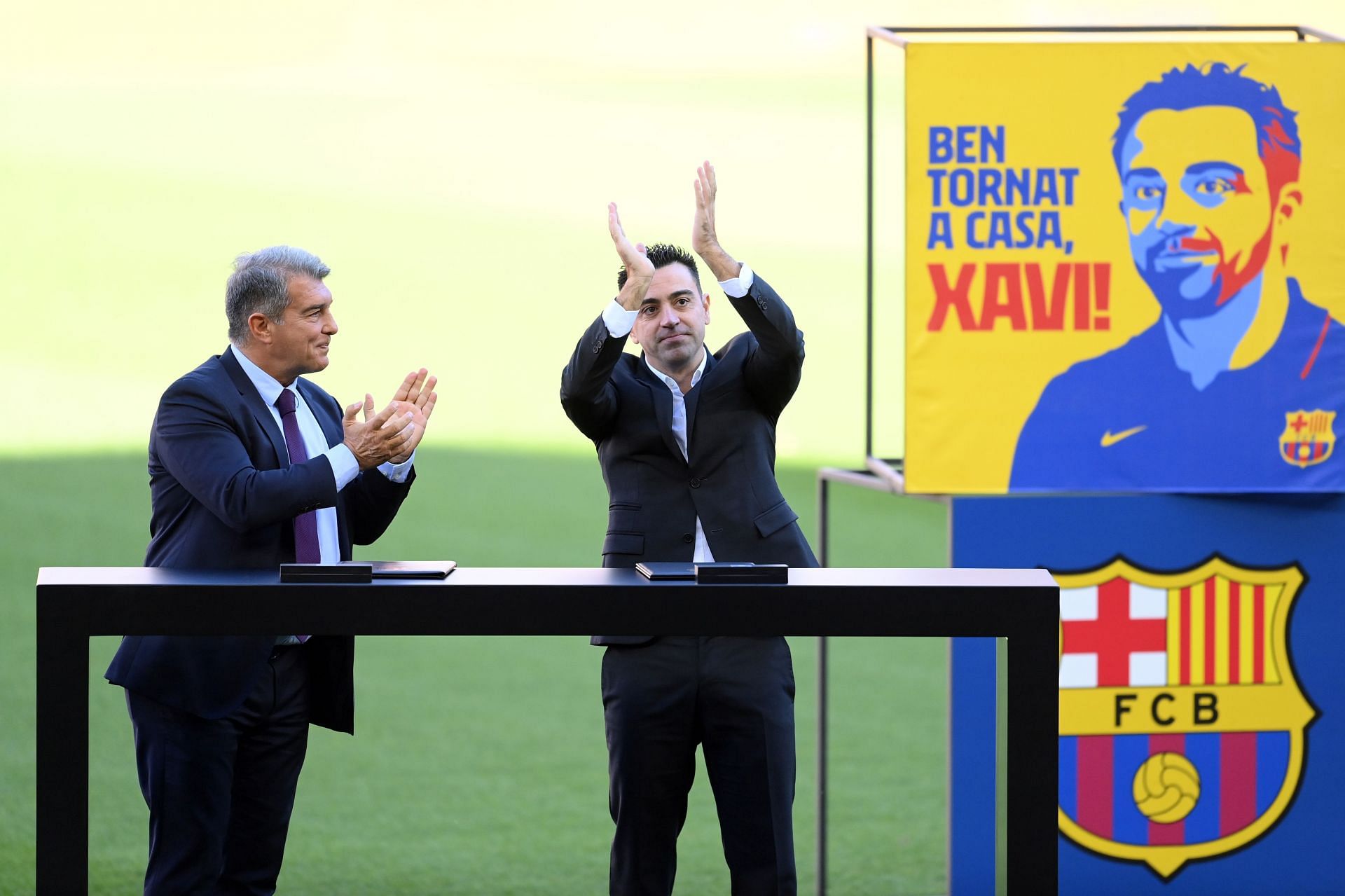 Xavi Hernandez unveiled as new Barcelona head coach.