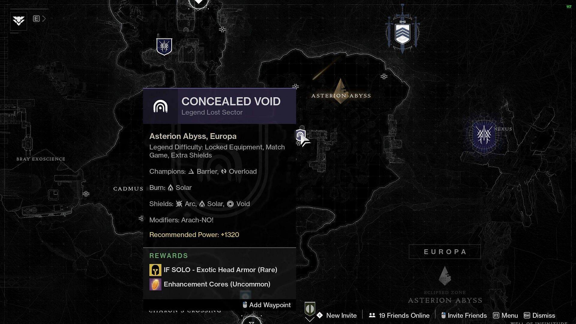 Concealed Void legend lost sector (Image via Bungie)