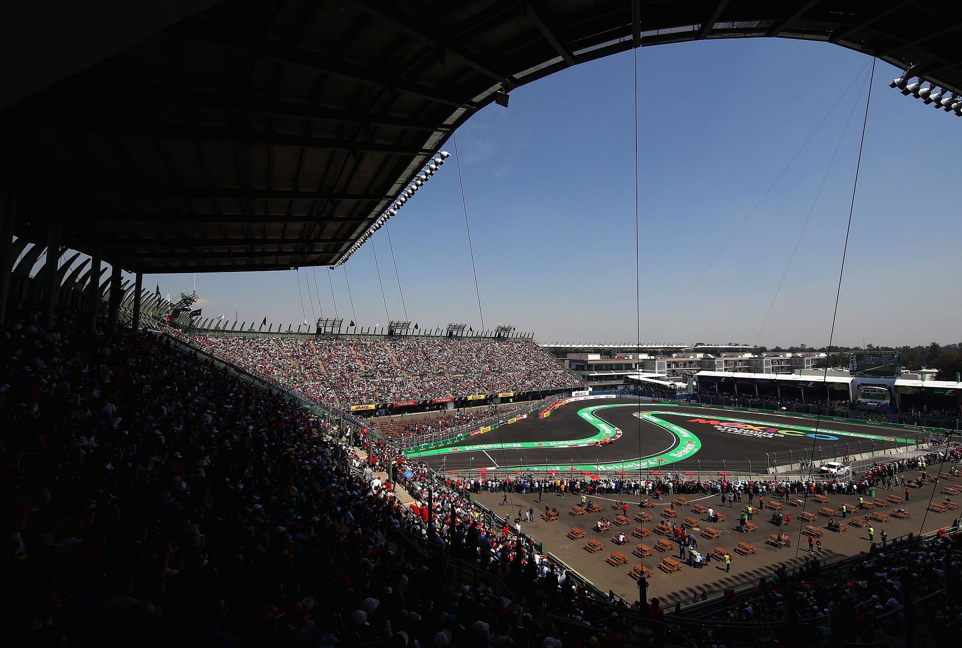 A general view Autodromo Hermanos Rodriguez in Mexico City, Mexico. (Photo by Clive Mason/Getty Images)