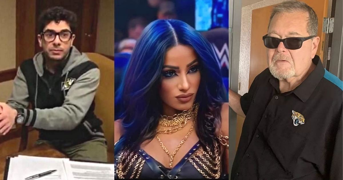 Tony Khan, Sasha Banks, and Jim Ross.