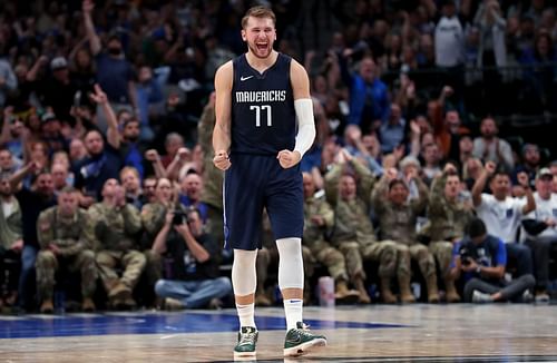 Luka Doncic during the Dallas Mavericks' game against the Orlando Magic