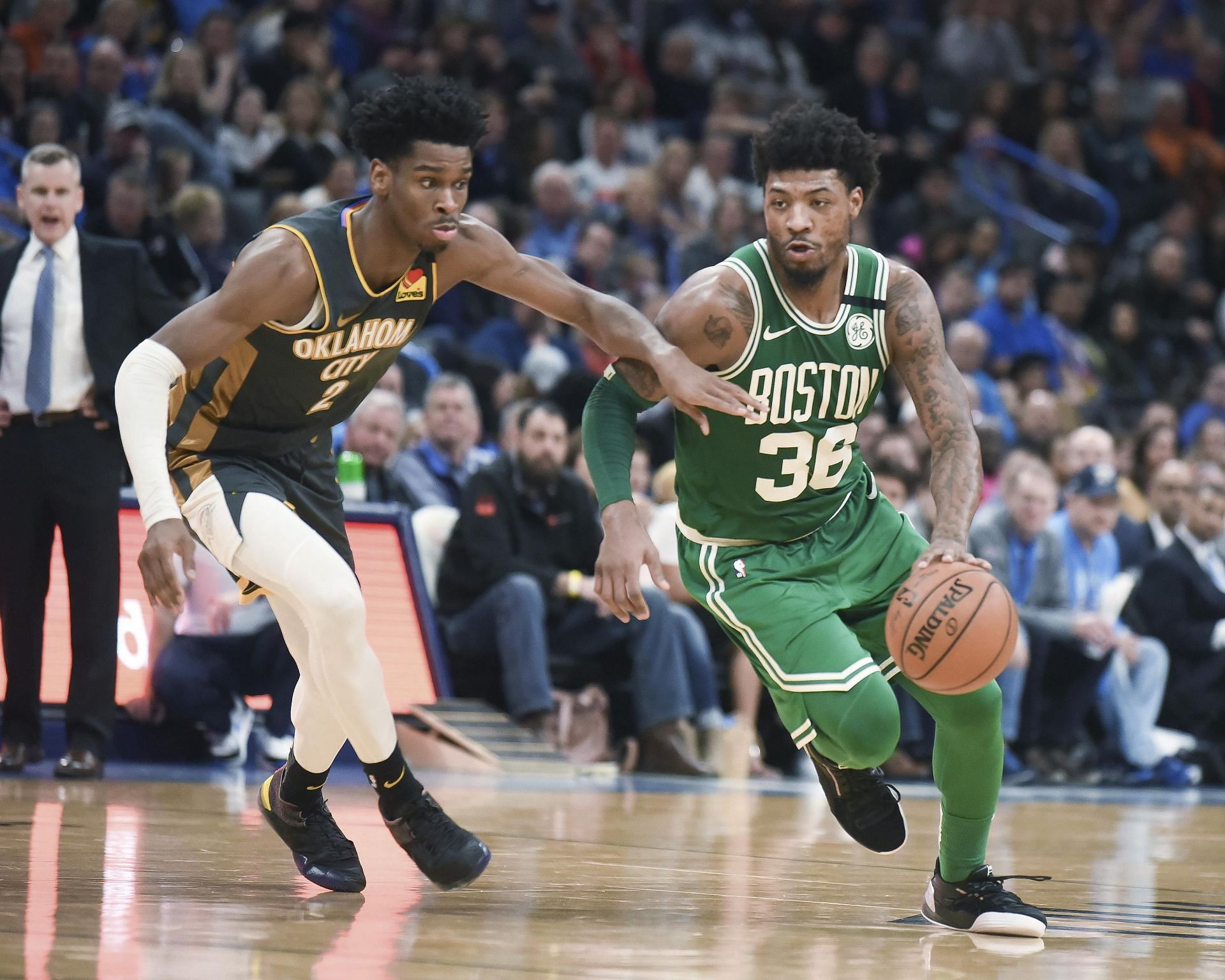 The Oklahoma City Thunder and the Boston Celtics will face eacth other for the first time this season on Saturday [Photo: The Spokesman-Review]