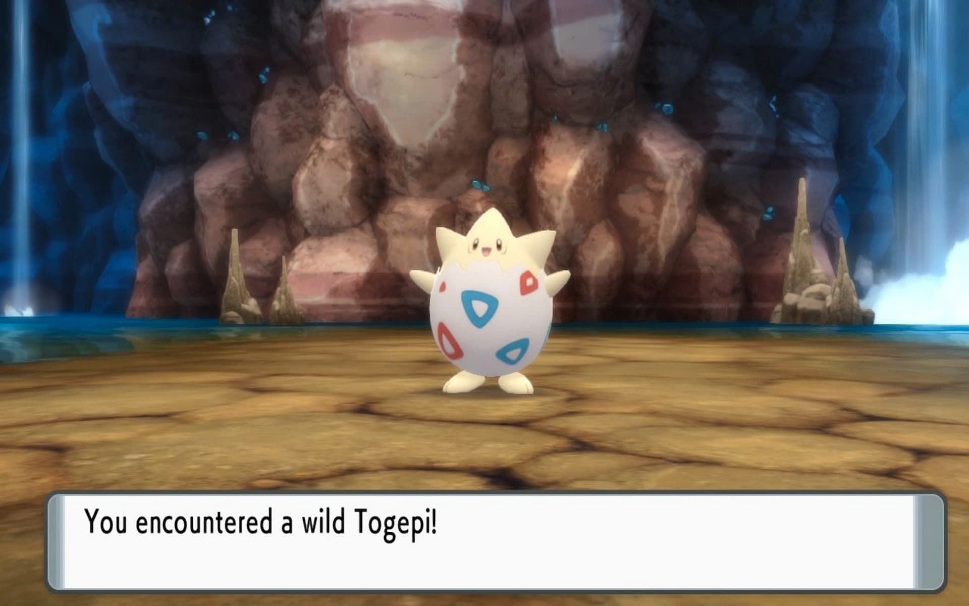 A wild Togepi in Pokemon Brilliant Diamond and Shining Pearl (Image via ILCA)