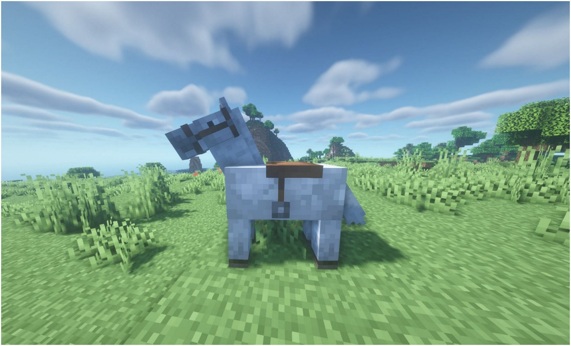 Saddles are most commonly used on horses (Image via Minecraft)