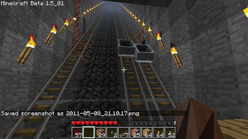 A rail system to the mines (Image via Minecraft forum)