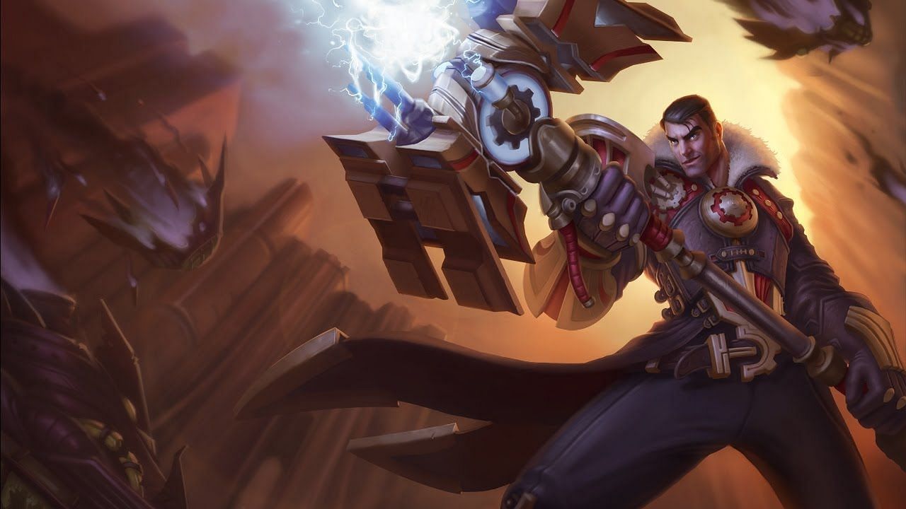 Splash art for Champion Jayce as seen in the League of Legends video game. (Image via Riot Games)