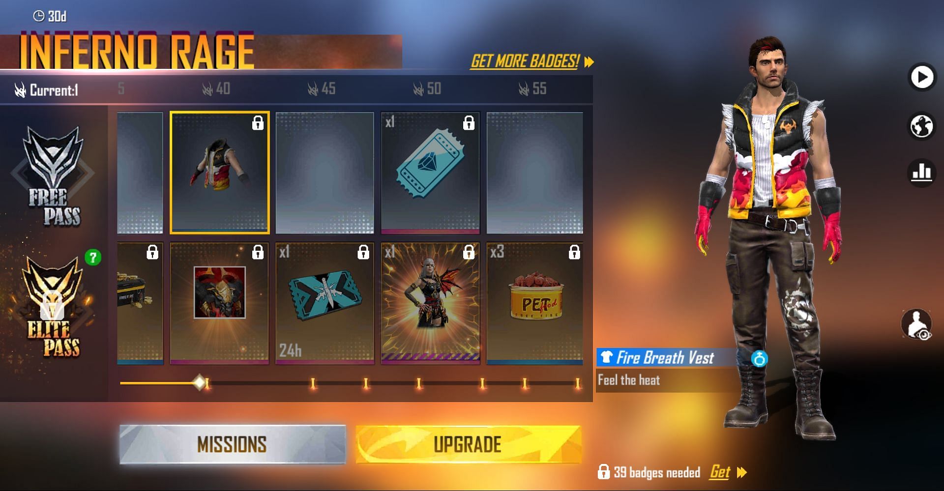 Fire Breath Vest (Image via Free Fire)