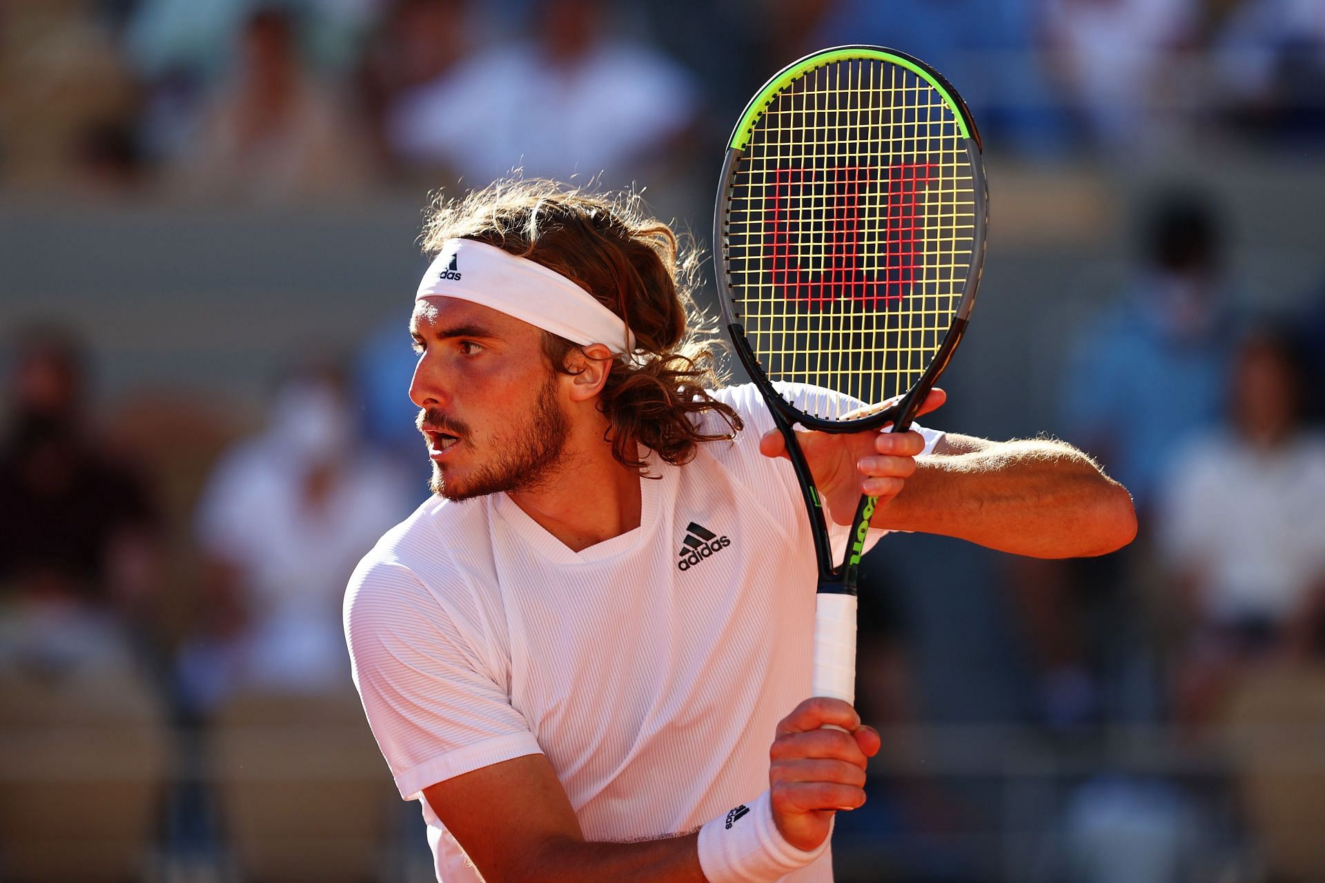 Stefanos Tsitsipas at the 2021 French Open.