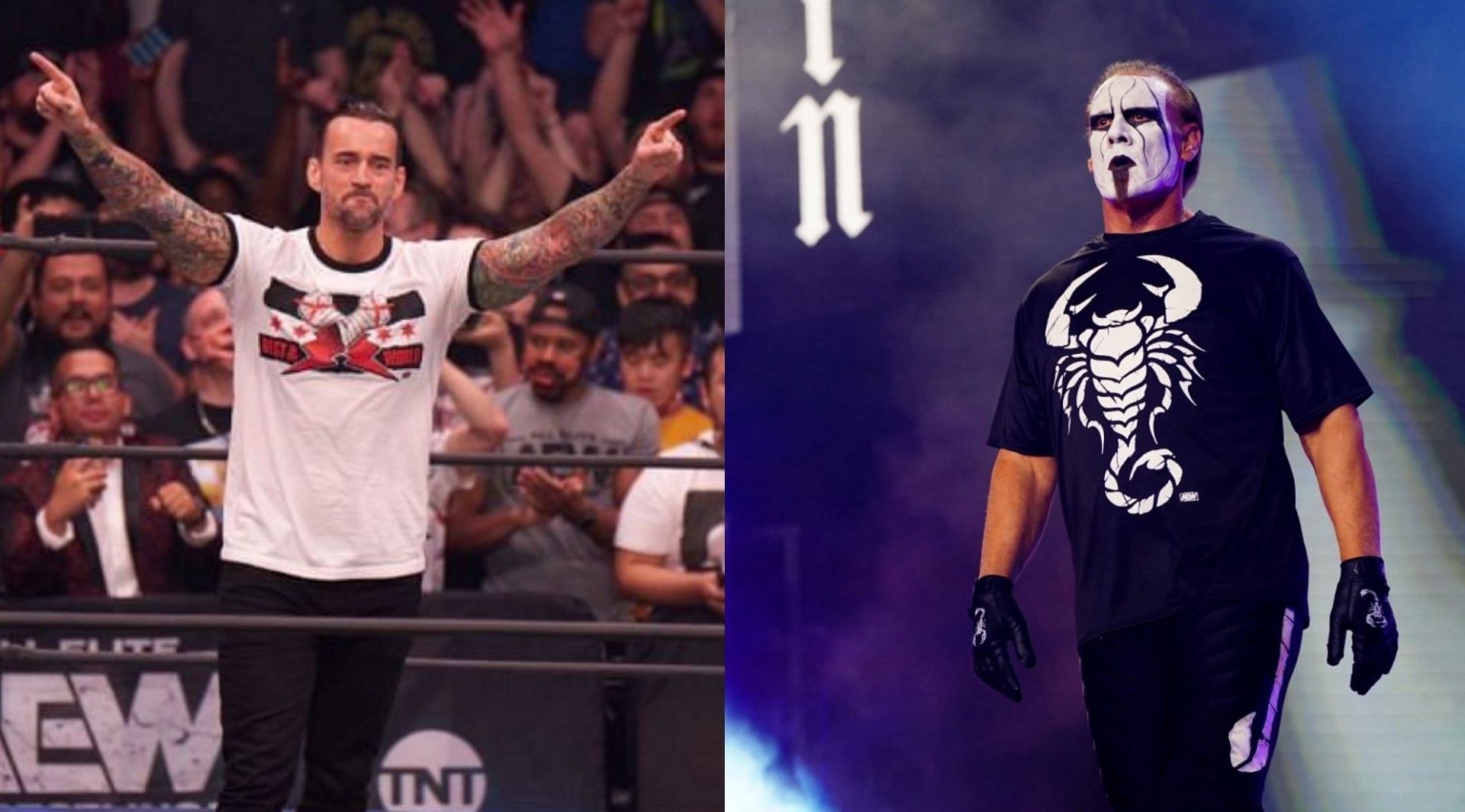 CM Punk (left) and Sting (right)