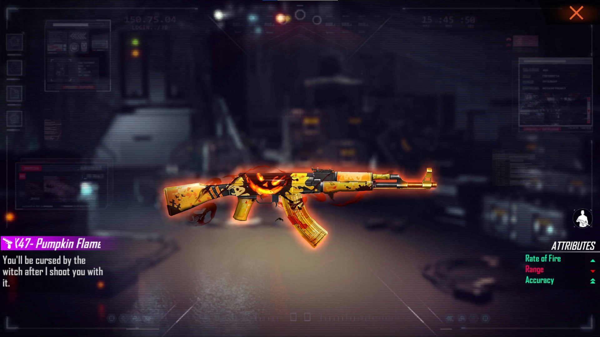 AK47 &ndash; Pumpkin Flame (Image via Free Fire)