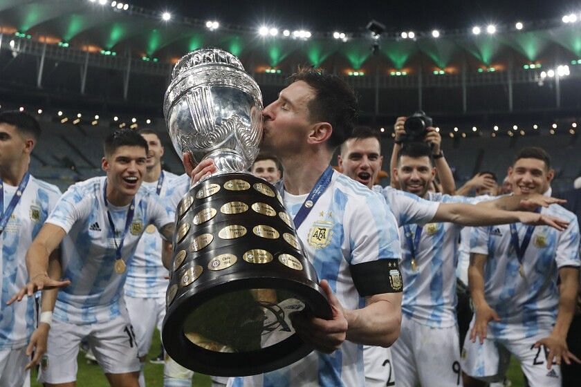 Nine goals and one trophy with Argentina for Messi