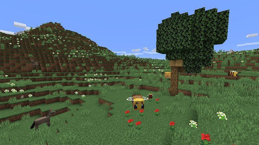 A meadow in Minecraft (Image via Minecraft Wiki)