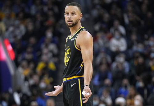 Stephen Curry in action during Philadelphia 76ers v Golden State Warriors