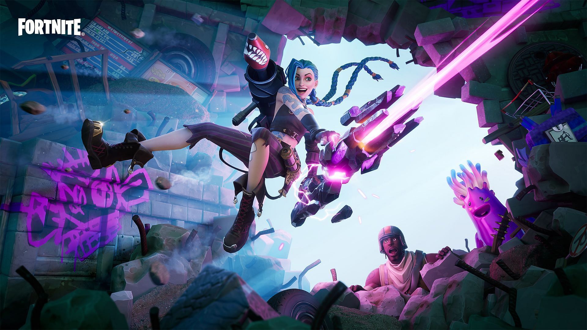 The Fortnite Jinx loading screen may have revealed the probable return of the Aerial Assault Trooper skin to the Item Shop (Image via Fortnite)