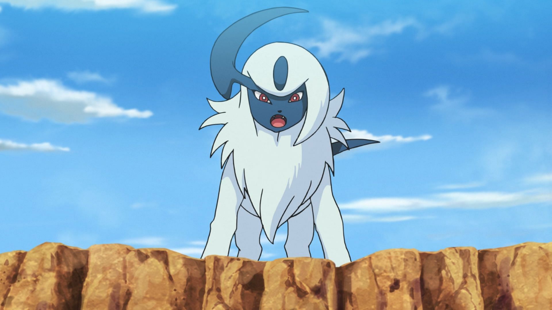 Absol is one of the rare spawns in Dazzling Cave (Image via The Pokemon Company)