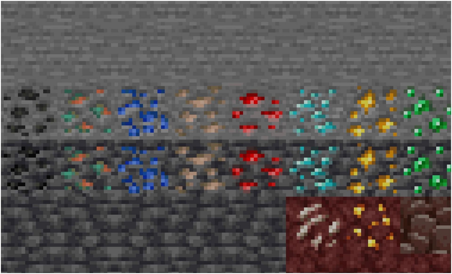 Ores generate in larger chains in Minecraft 1.18 (Image via Minecraft)
