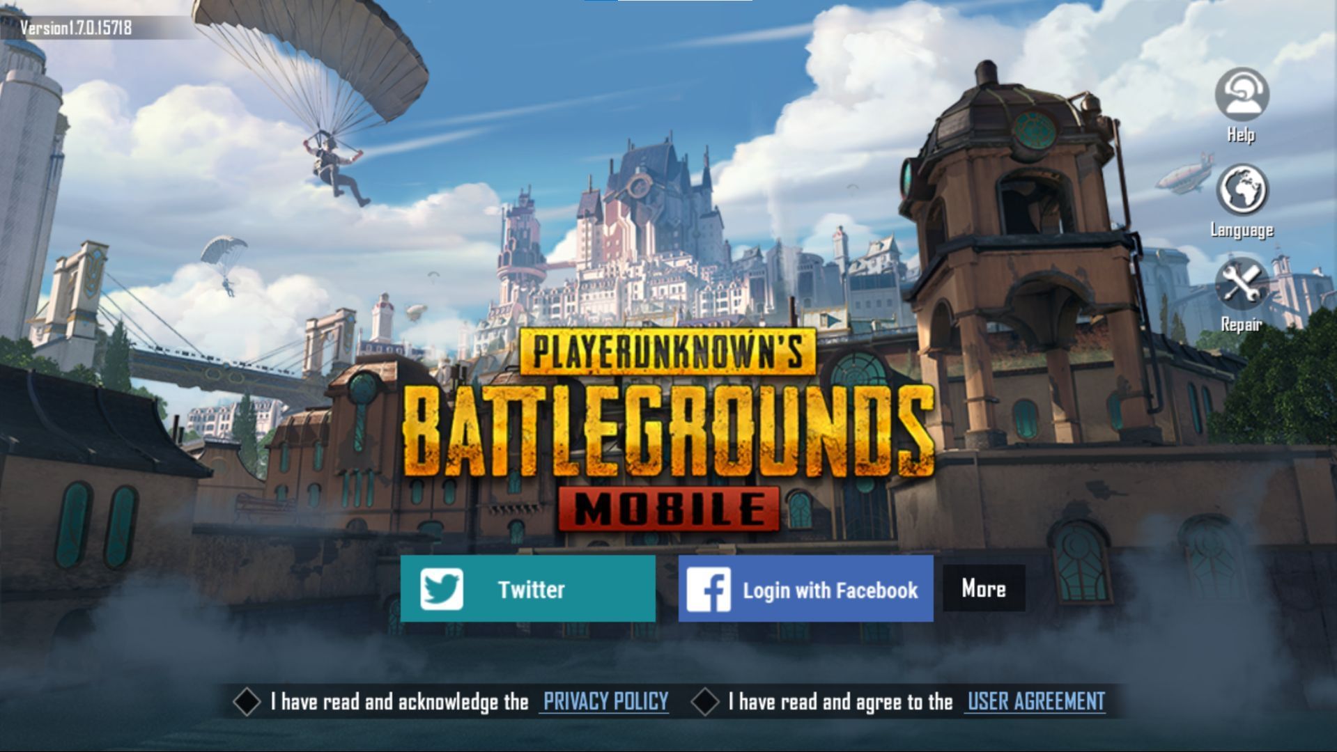 Gamers can sign in and then enjoy playing the PUBG Mobile 1.7 update (Image via PUBG Mobile)