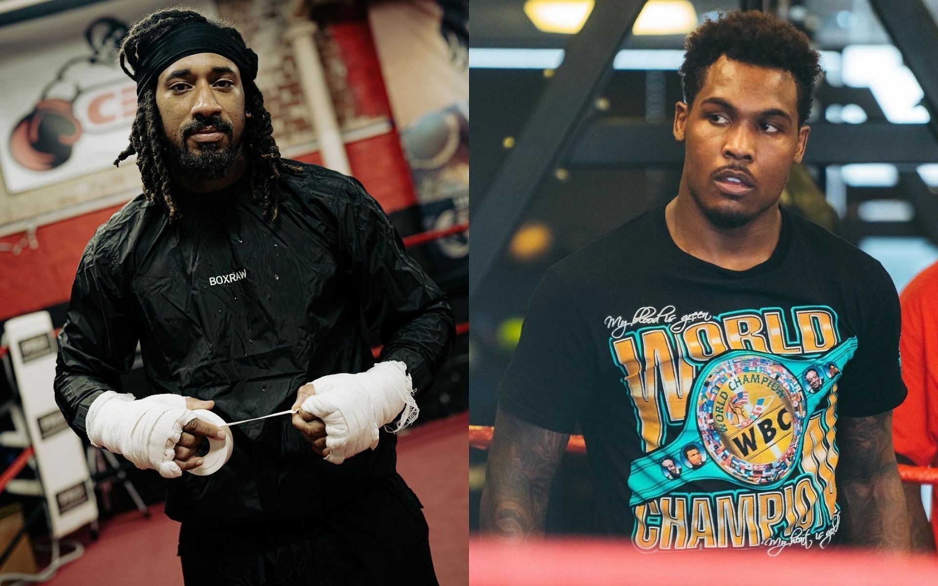 Demetrius Andrade (left) and Jermall Charlo (right) [Image Courtesy: @futureofboxing and @boobooandrade on Instagram]