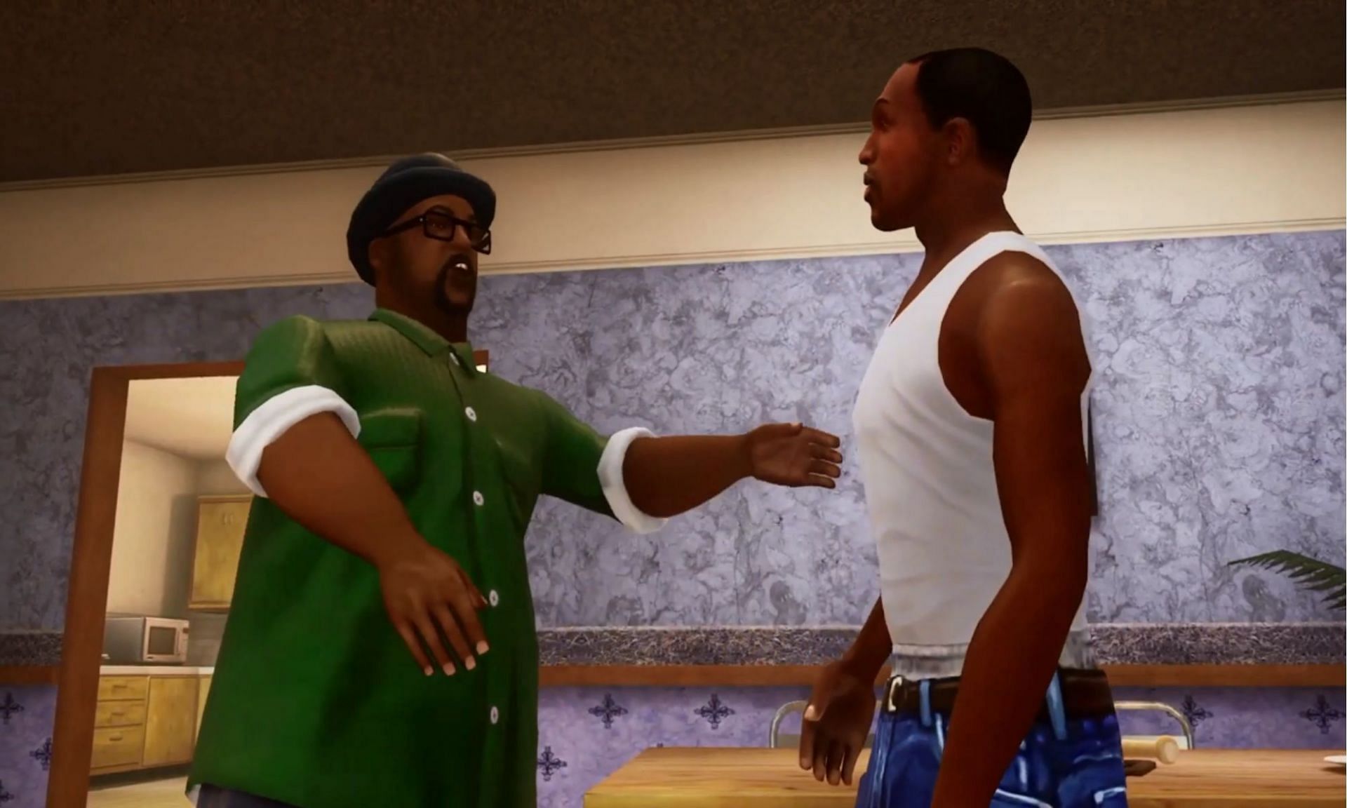 Big Smoke and CJ meet after five years of absence (Image via Rockstar Games)