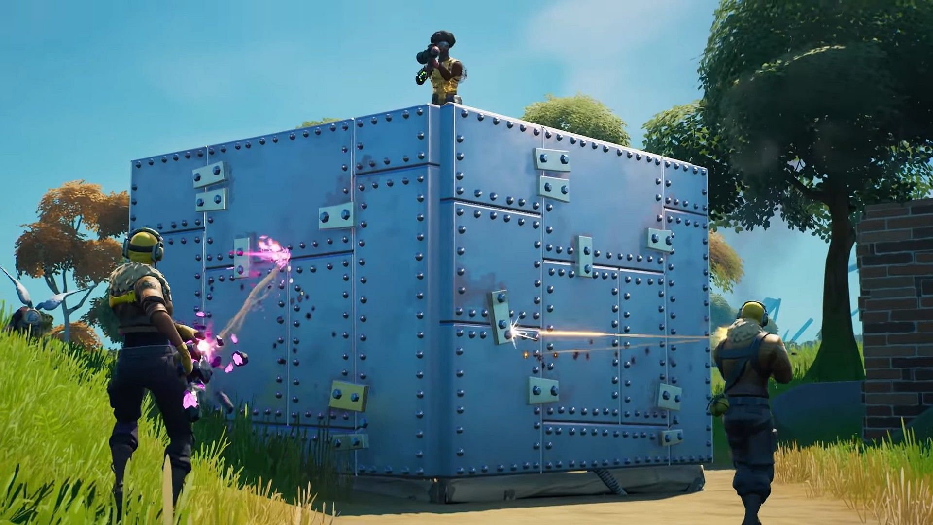 Armored walls can be placed or destroyed to satisfy the fourth stage (Image via Epic Games)