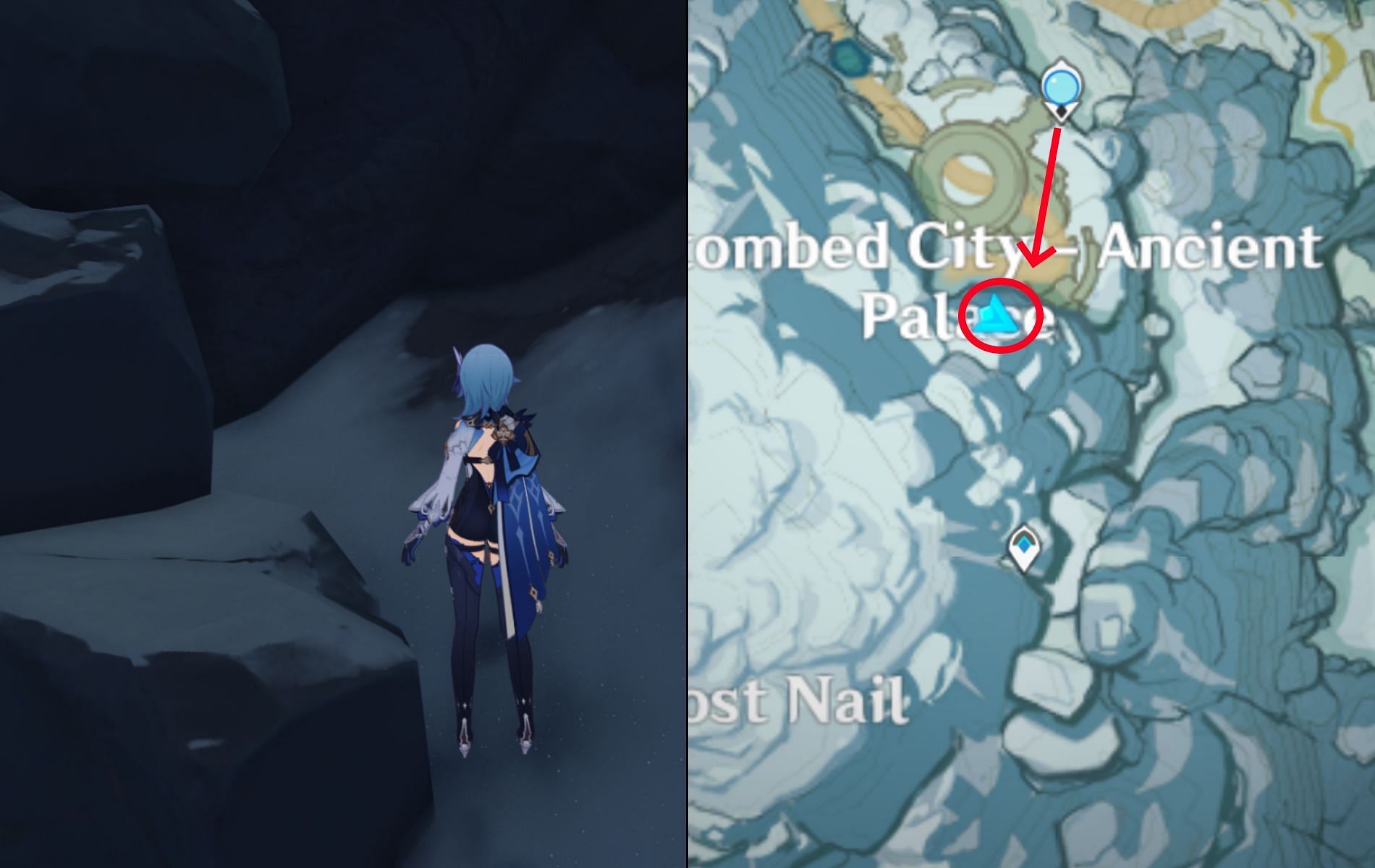 The first journal&#039;s location (Image via Genshin Impact)