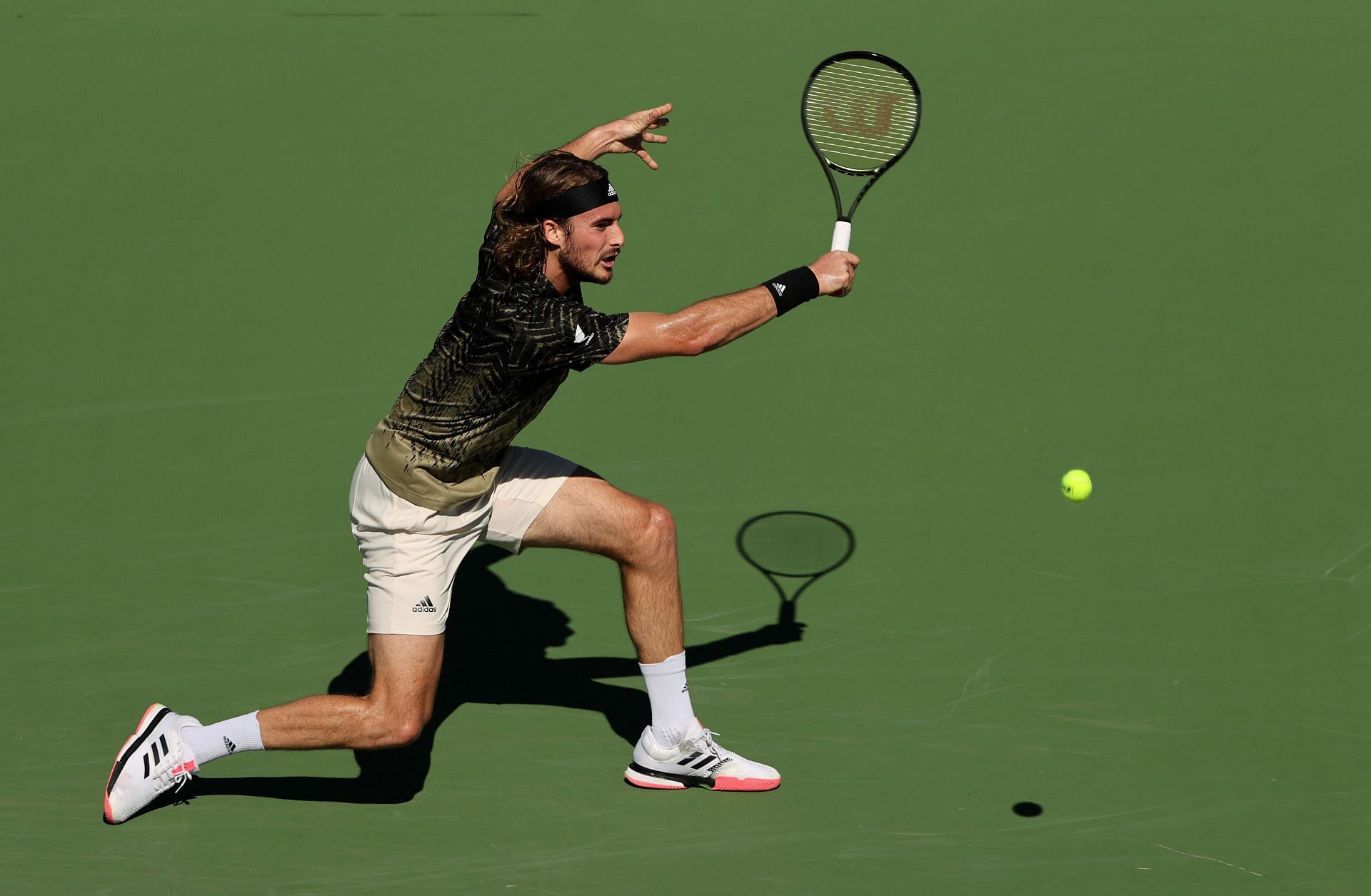 Stefanos Tsitsipas in action at the BNP Paribas Open