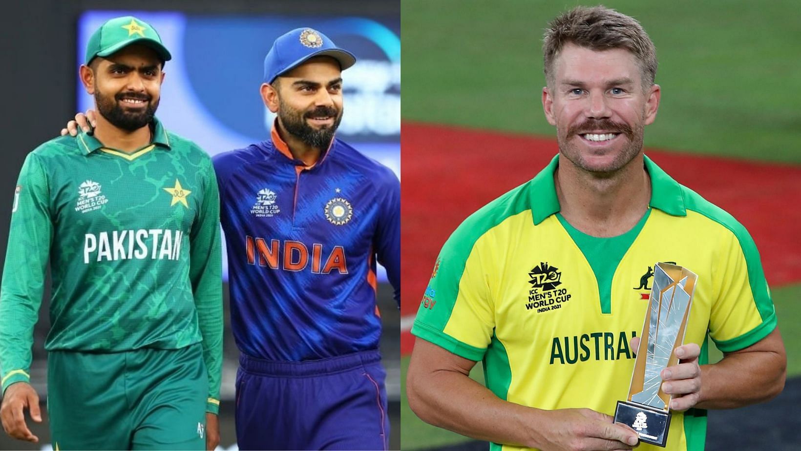 Babar Azam (L) and David Warner (R) found a place in the ICC Team of the Tournament even as none from Virat Kohli&#039;s team got a look-in.