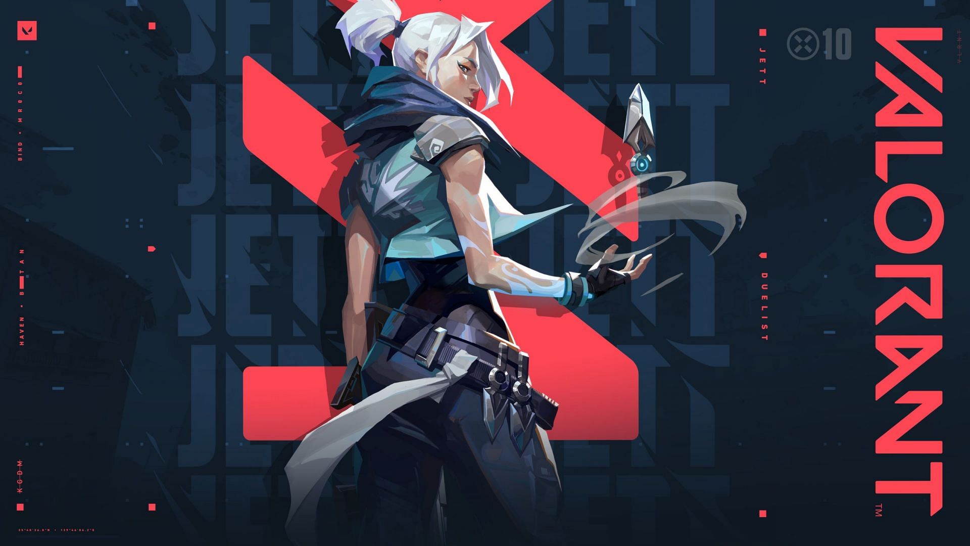 Jett, the Korean Duelist agent in Valorant. (Image via Riot Games)