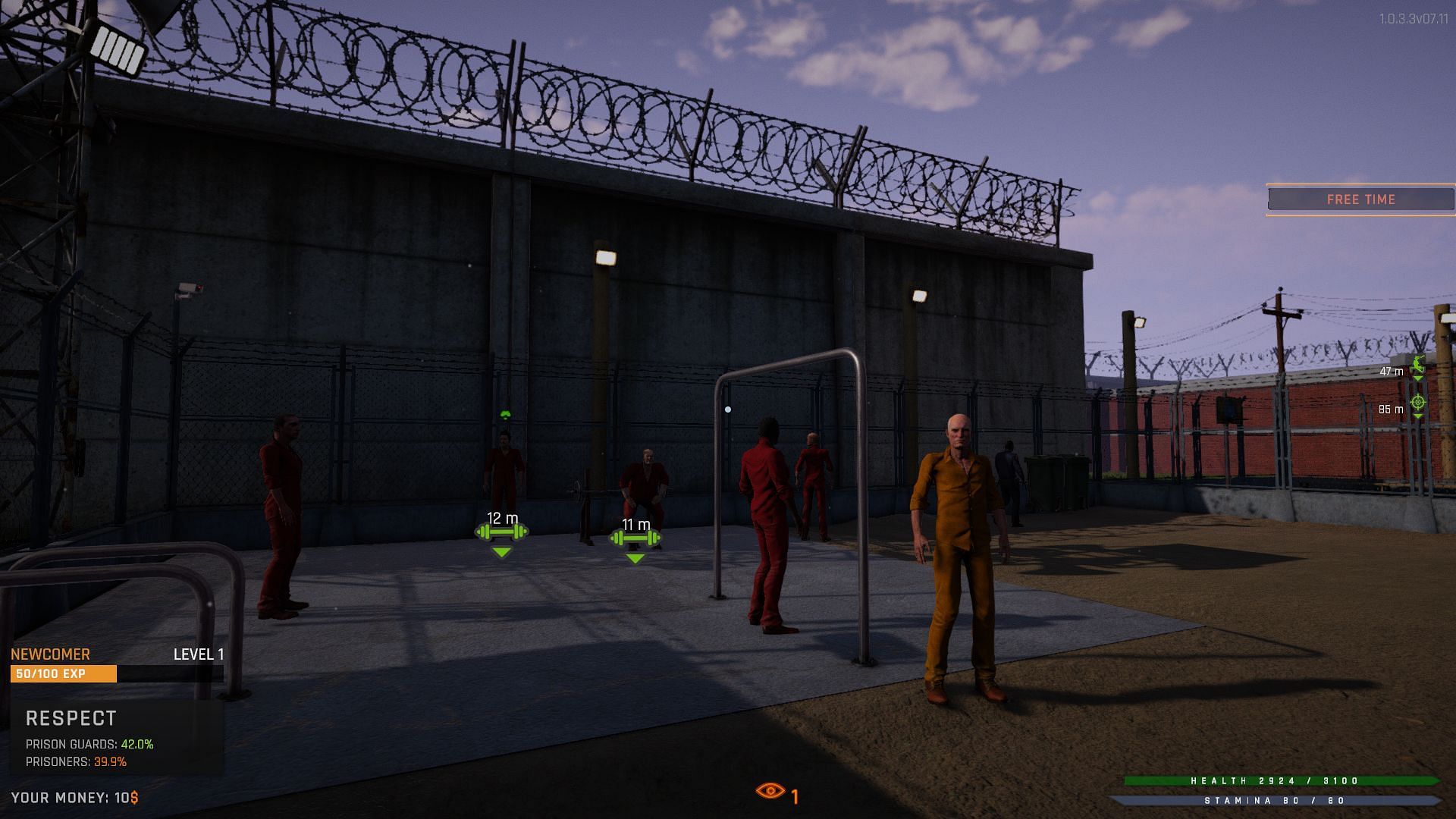 Free Time (Image via Prison Simulator)