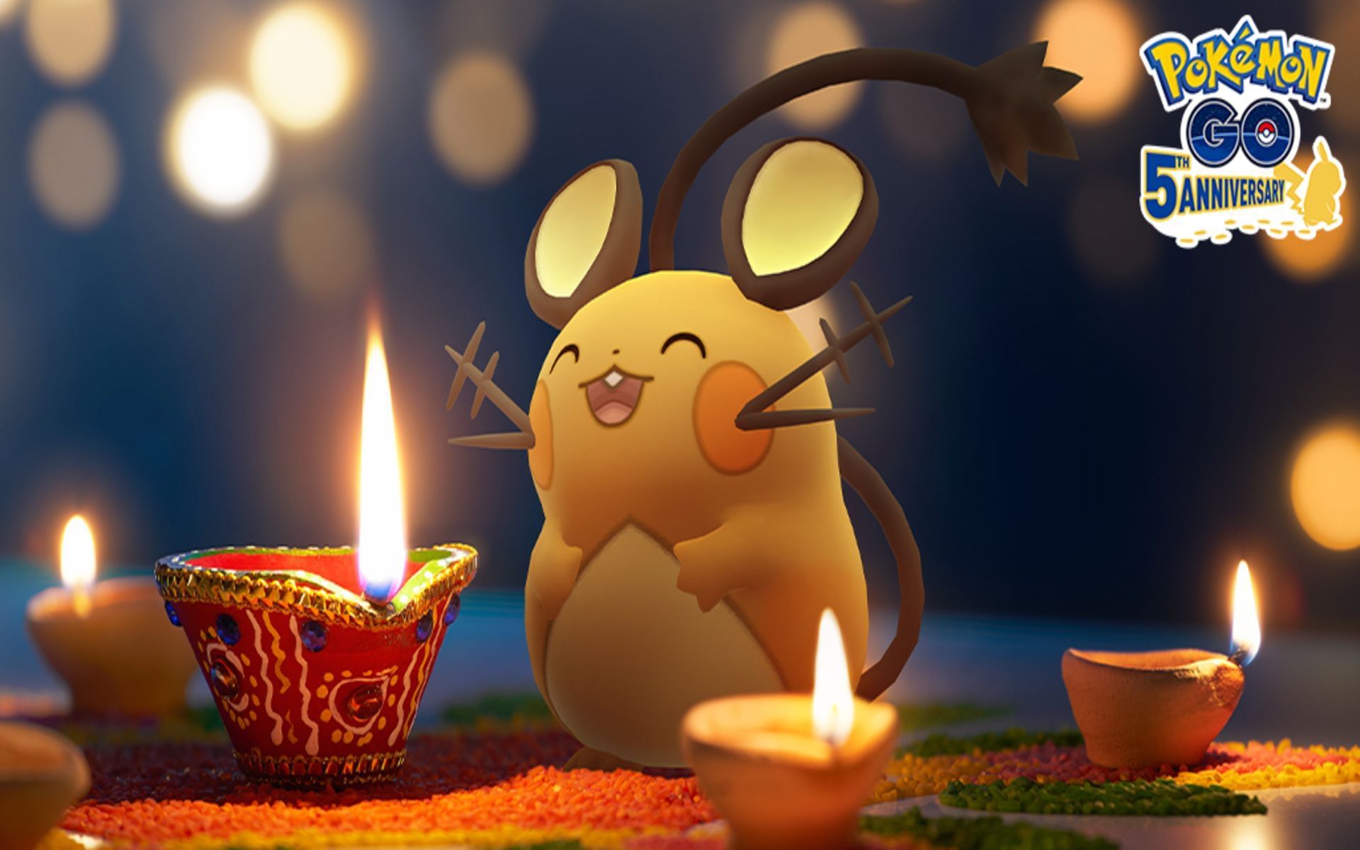 The Festival of Lights saw the debut of Dedenne (Image via Niantic)