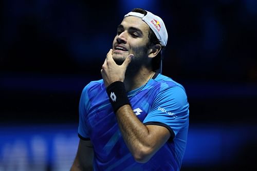 Matteo Berrettini at the 2021 ATP World Tour Finals.