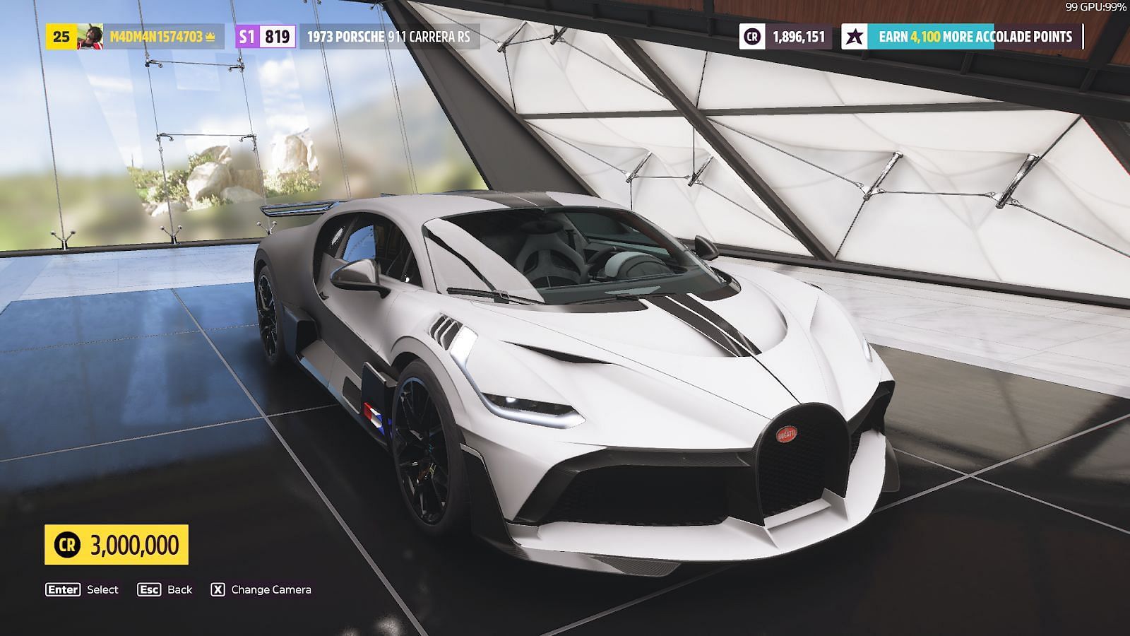 The beautiful Bugatti Divo (Image via Forza Horizon 5)