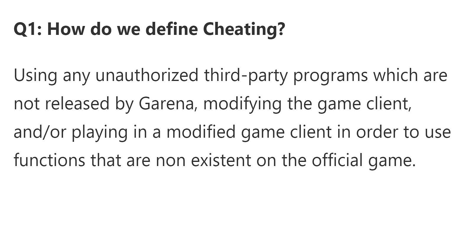 This is what the developers have stated in the anti-cheat (Image via Free Fire)