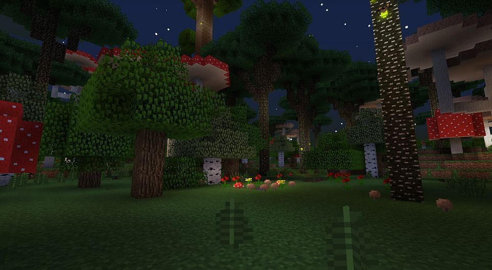 A glimpse of the Twilight Forest mod (Image via Minecraft)