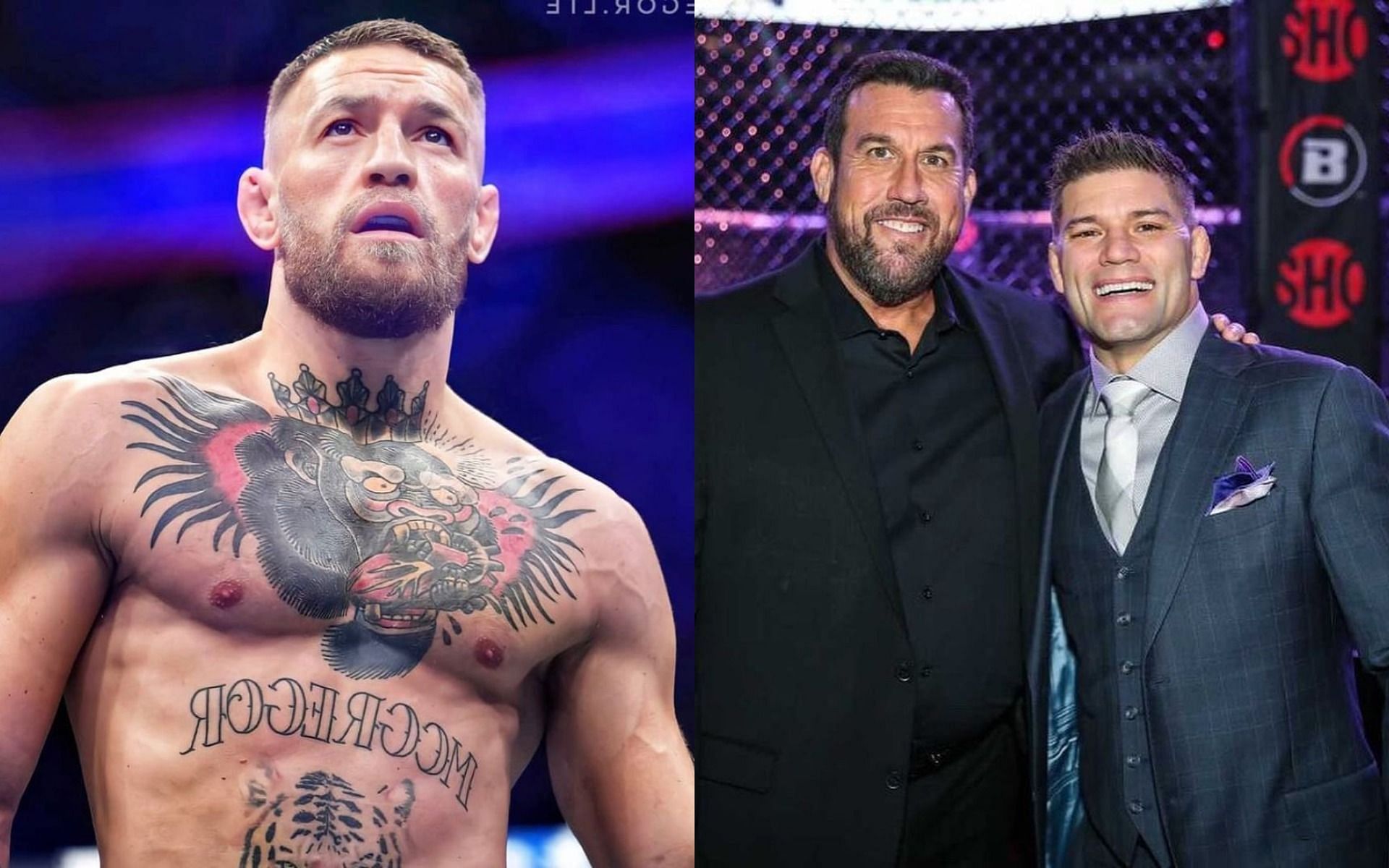 Conor McGregor (left), John McCarthy &amp; Josh Thomson (left) [Images Courtesy: @thenotoriousmma @therealpunk on Instagram]