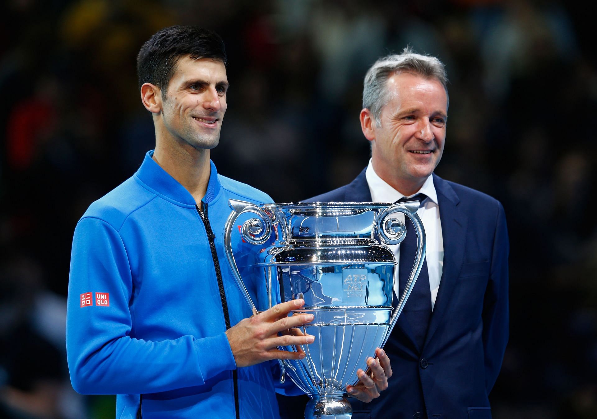 Novak Djokovic with the year-end number 1 title following his most prolific season in 2015