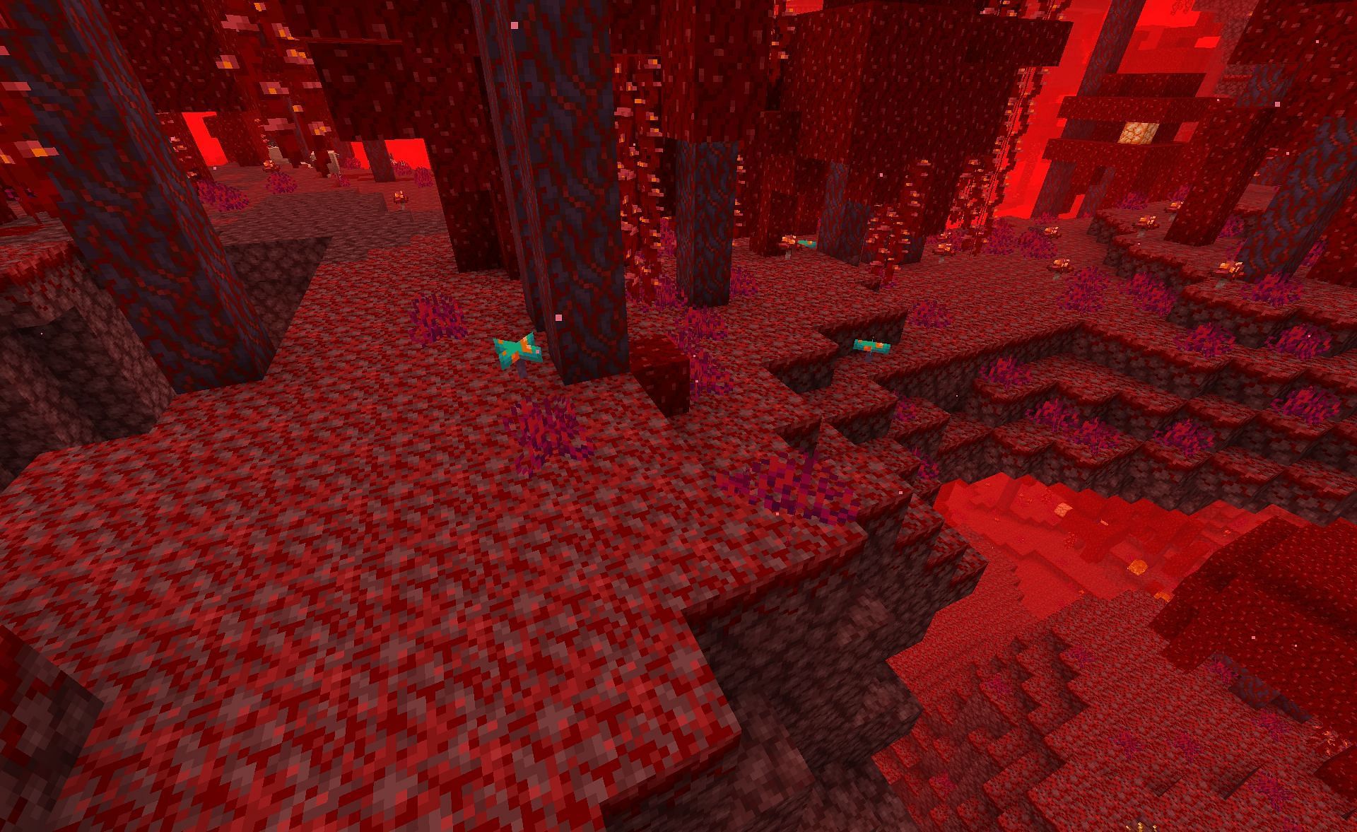 Crimson Forest in Nether (Image via Minecraft)