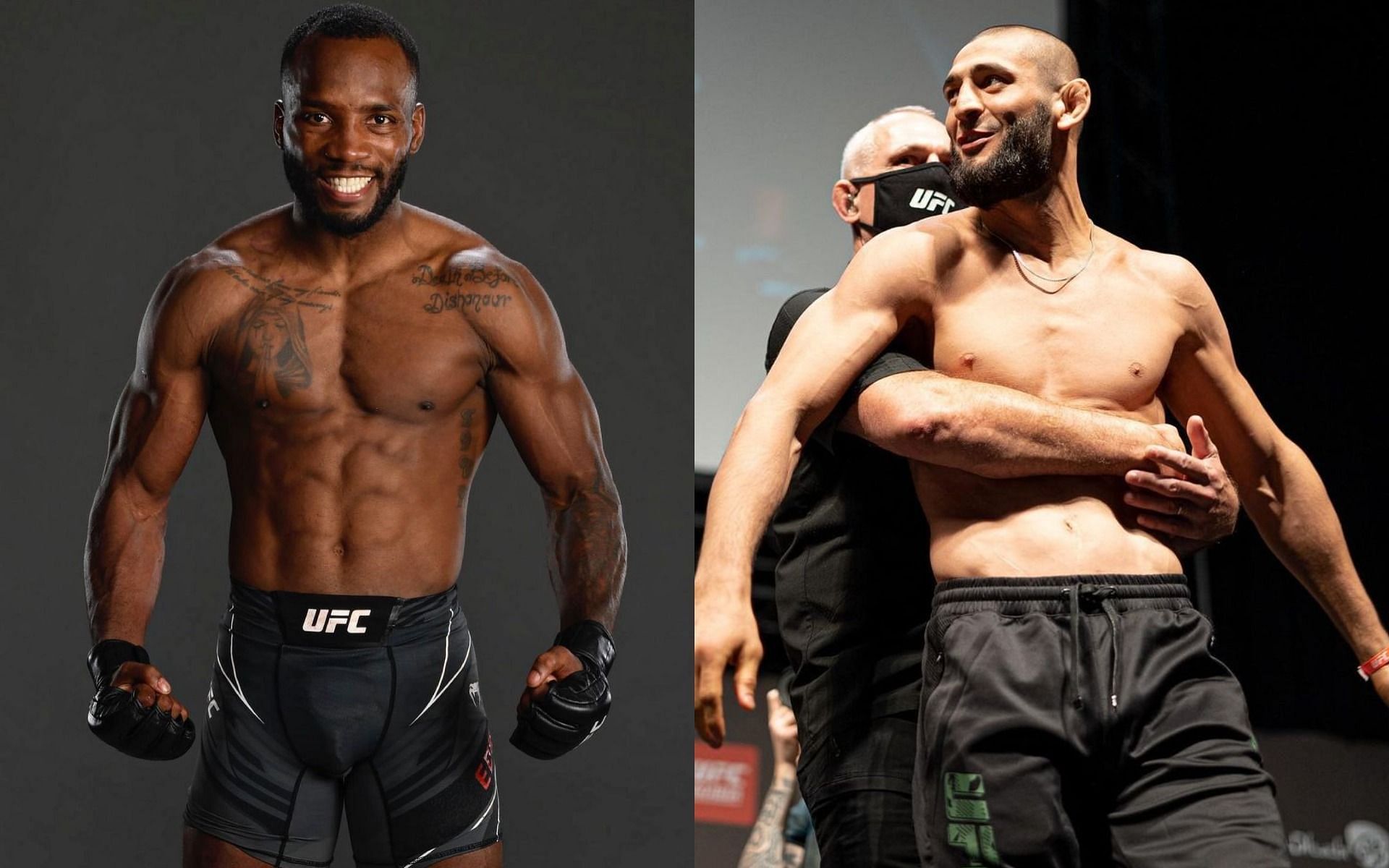 Leon Edwards (left) Khamzat Chimaev (right) [Images Courtesy: @leonedwardsmma @khamzat_chimaev on Instagram]