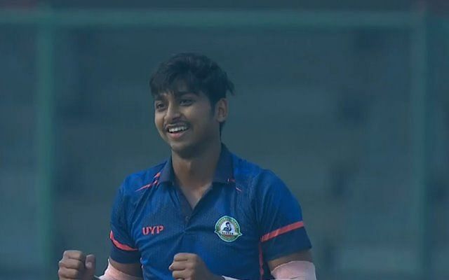 Darshan Nalkande picked up four wickets in four balls against Karnataka (Credits: CricTracker)
