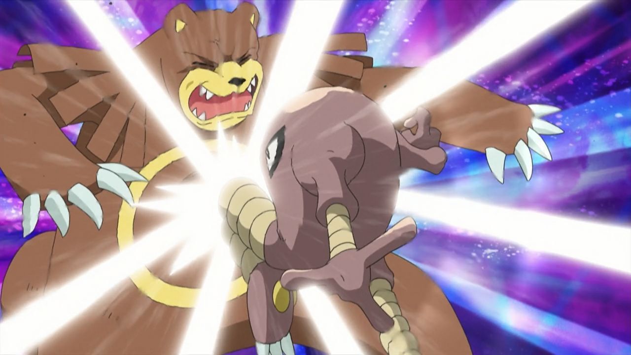 Download The Agile Fighting Pokemon Hitmonlee Flexing Its Coiled Leg  Wallpaper