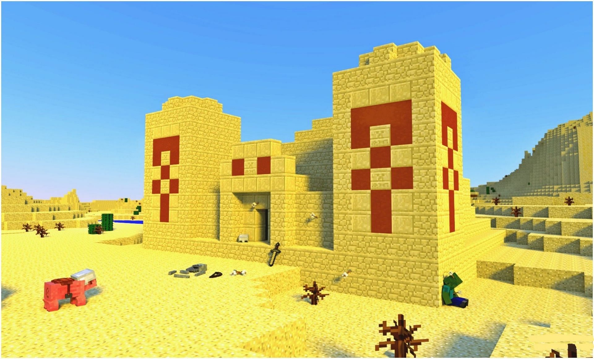 A desert temple in Minecraft (Image via Minecraft)