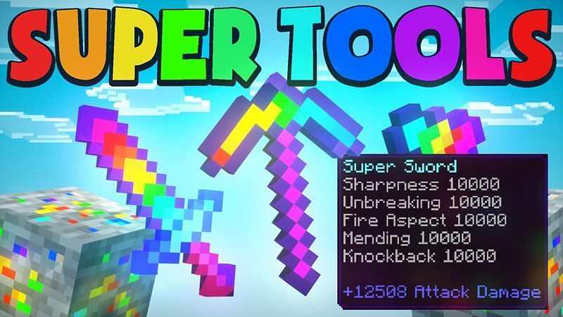 The Super Tools mini-game. (Image via Minecraft)