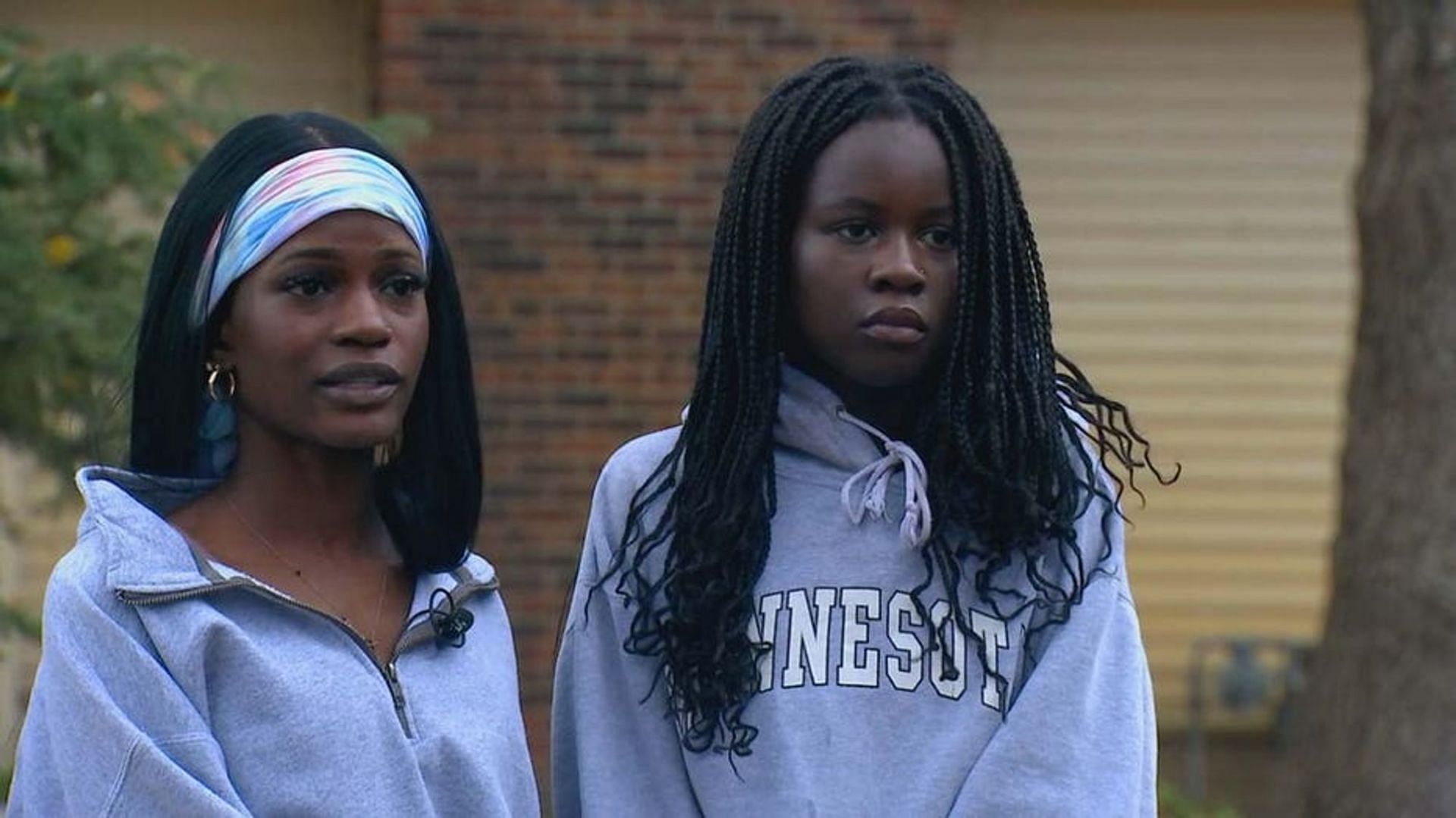 Prior Lake High School&#039;s Nya Sigin (right) responds to racist video (Image via FOX 9)