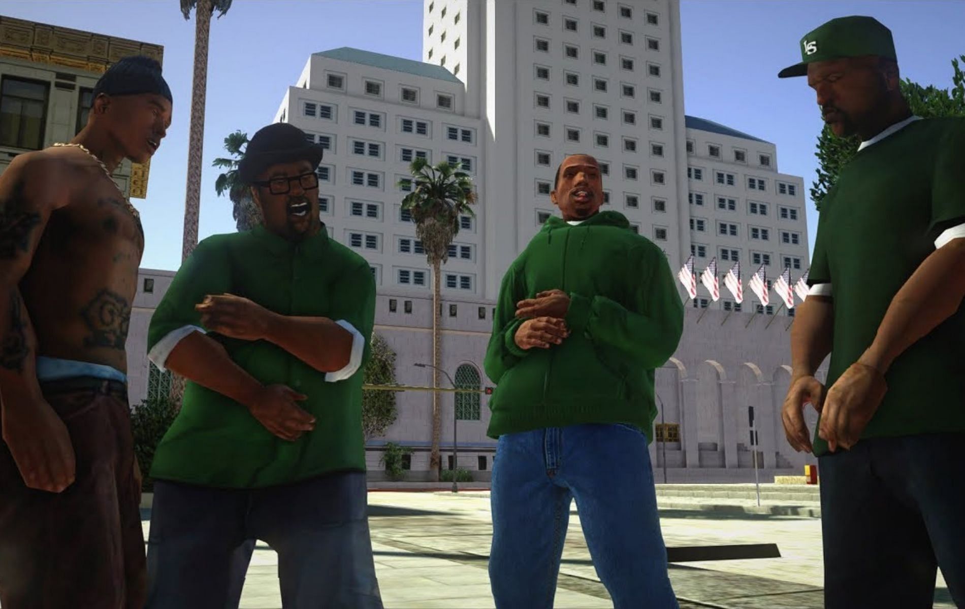 OG Loc isn&#039;t a serious threat to CJ by any means (Image via Rockstar Games)
