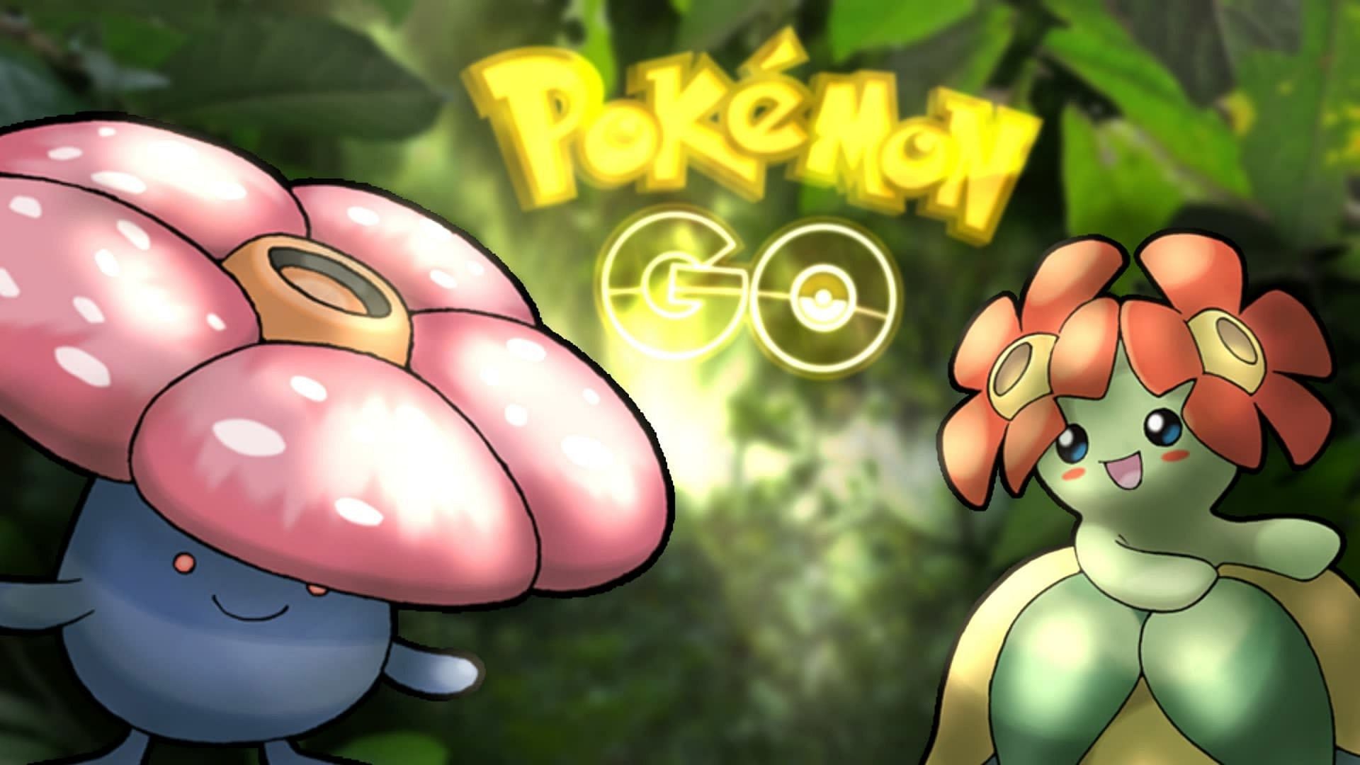 Bellossom (right) is currently a 3-star Raid boss in Pokemon GO (Image via Niantic)